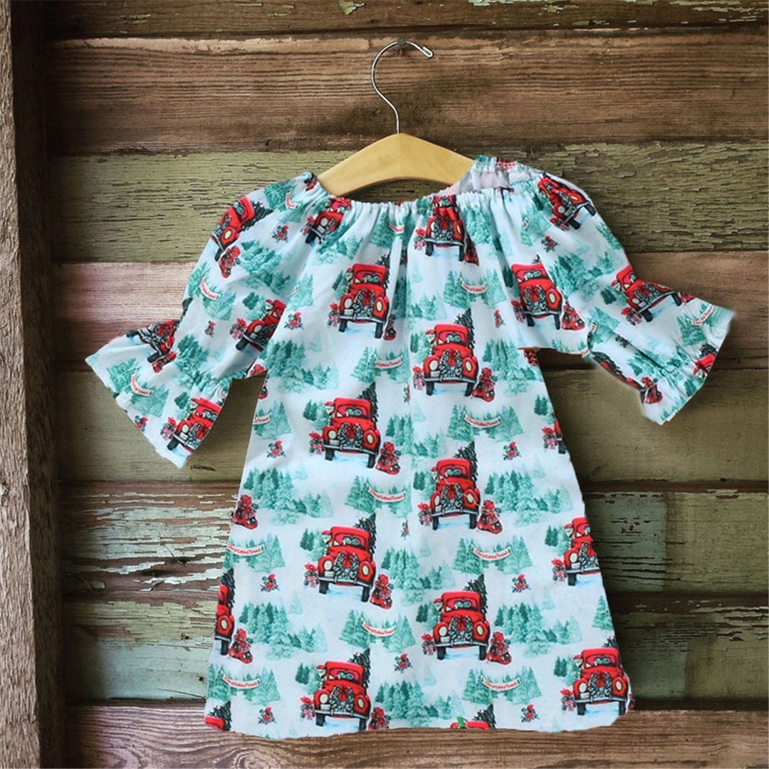 green baby christmas dress