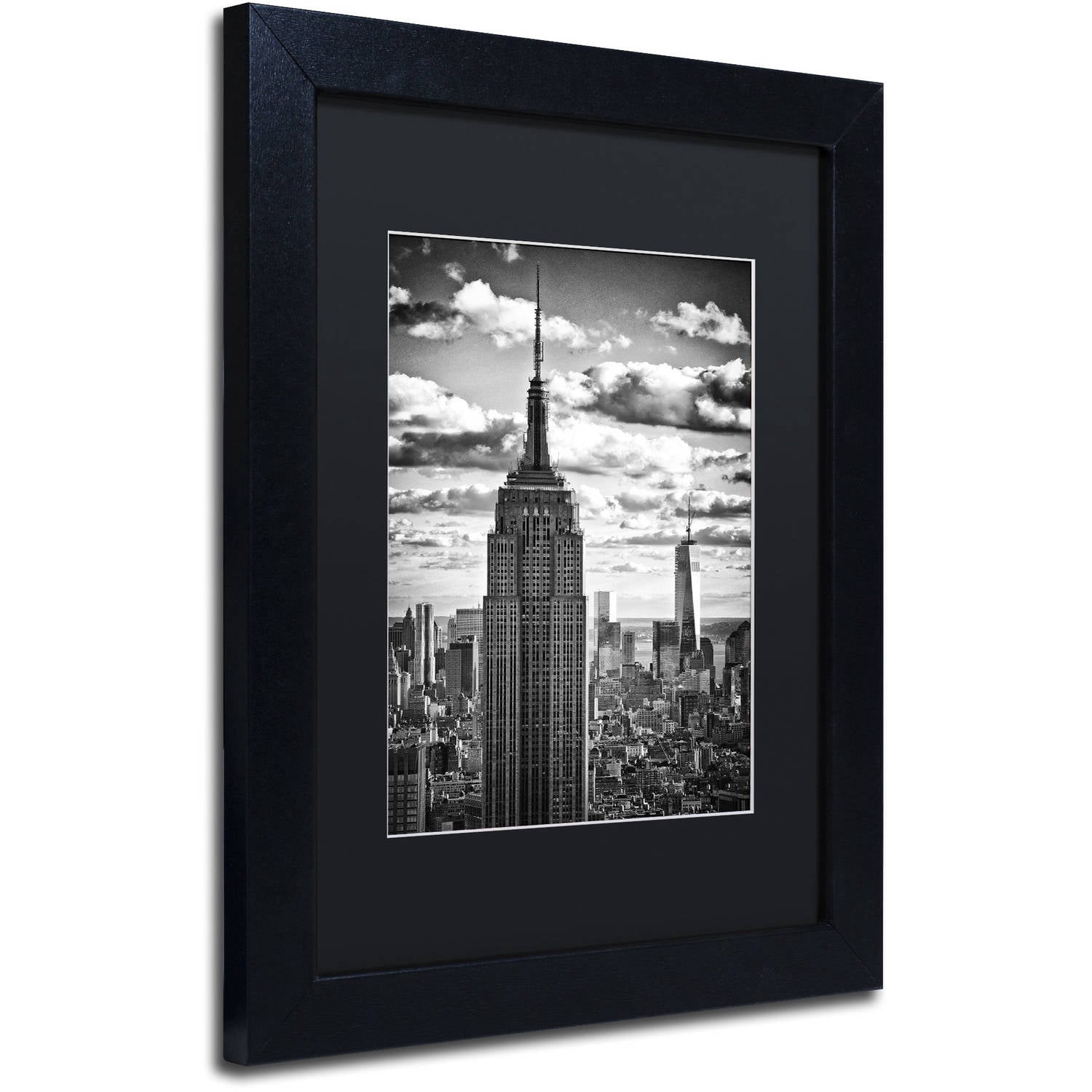 Trademark Fine Art "New York Skyscrapers" Canvas Art by Philippe Hugonnard, Black Matte, Black Frame