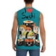 thumbnail image 4 of Fotbe I Love Sushi Men's Camiseta sin Mangas Estampada para Hombres, Playera Casual para Gimnasio, Entrenamiento, Playa-Small, 4 of 7