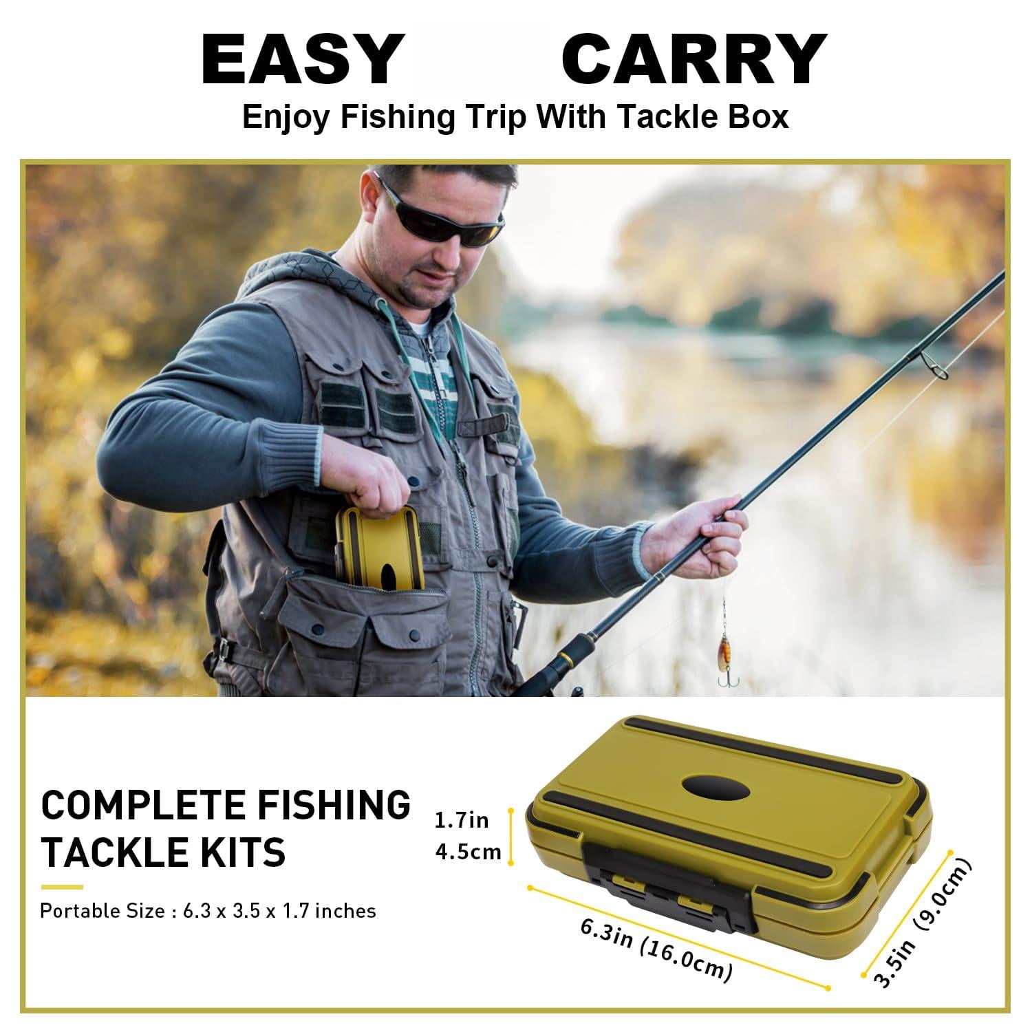 Fishing Lures Accessories Kit With Tackle Box  Hooks Minnow Crankbait Frog Popper Lure Worm Spoon Spinner Bait For Bass Crappie Gear Freshwater Equipment Gifts Men