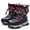 DarkBlue, variant on RIBONGZ Boys Snow Boots Winter Outdoor Waterproof Slip Resistant Cold Weather Shoes