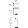 thumbnail image 2 of simplehuman 50 Liter / 13.0 Gallon Rectangular Kitchen Step Trash Can, Brushed Stainless Steel, 2 of 6
