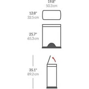 simplehuman 50 Liter / 13.0 Gallon Rectangular Kitchen Step Trash Can, Brushed Stainless Steel
