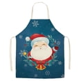 thumbnail image 1 of HEVIRGO Christmas Apron Cartoon Christmas Pattern Strap Design Wear-Resistant Anti-oil Fadeless Dirt-resistant Washable Versatile Decorative Christmas Apron for Kitchen, 1 of 10