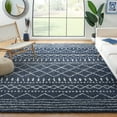 thumbnail image 2 of SAFAVIEH Arizona Teagan Geometric Shag Area Rug, Slate Blue/Ivory, 9' x 12', 2 of 8