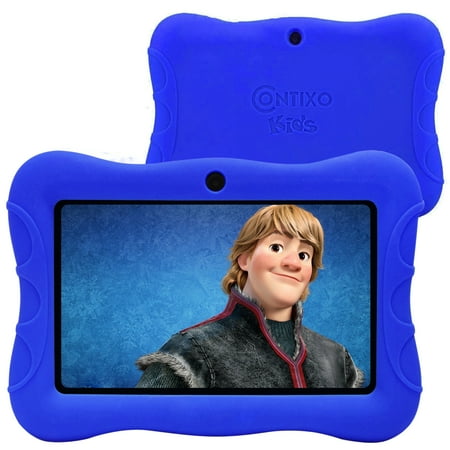 Contixo 7" Kids Tablet Android 8.1 with WiFi Camera 16GB Learning Tablet for Toddlers Children Kids Place Parental Control Pre installed 20+ Education Apps w/Kid-Proof Protective Case (Dark Blue)