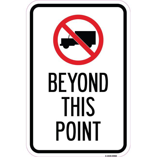 No Alcohol Beyond This Point Retro Vintage Style Metal Sign 8 In X 12 In 