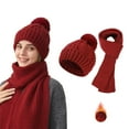 thumbnail image 4 of Bibifish 2 PCS Scarf Hat Sets For Women Beanie Hat And Scarf Comfy Cold Weather Outdoor Winproof Warm 2 Piece Knittd Sets For Ladies, 4 of 6