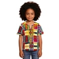 thumbnail image 2 of Boys Tshirts Size 2-3Y Kids African Dashiki Short Sleeve Shirt Round Neck All Over Print Boy Clothes, 2 of 9