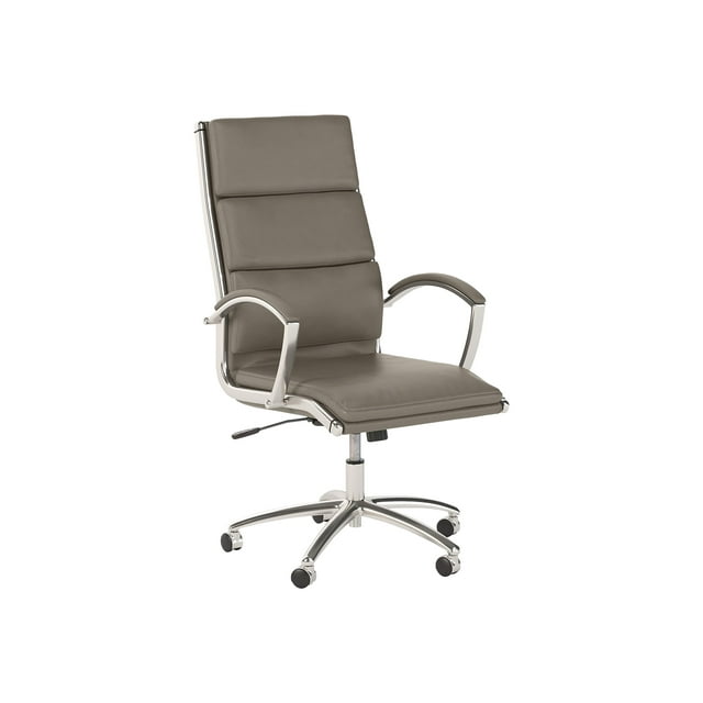 BBF Modelo - Chair - executive - ergonomic - high-back - armrests - ring-shaped - tilt - swivel - bonded leather - washed gray