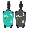 thumbnail image 1 of Luggage Tags, 2 Pack Luggage Tags for Suitcases, Silicone Suitcase Tags, 1 of 6