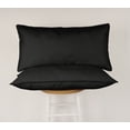 thumbnail image 6 of Vargottam Indoor/Outdoor Polyester Fabric Lumbar Pillow Cover, All-Weather Waterproof Rectangular Cushion Case for Patio Furniture,12" x 18"Set of 2-Black, 6 of 7