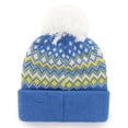 thumbnail image 2 of Women's '47 Royal Los Angeles Rams Elsa Cuffed Knit Hat with Pom, 2 of 2