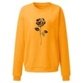 thumbnail image 4 of HNMKIU Chandail en Molleton Col Rond Femme Imprimé Col Rond Ajusté Chandail Décontracté Manches Longues Chemises d'Entraînement Blouse Ample, 4 of 4