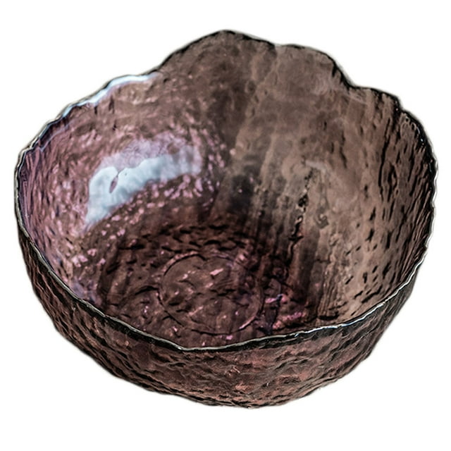 Glass Dessert Bowl Vegetable and Fruit Salad Storage Tableware Bowl for Home (800ml Medium Size Random Color)