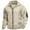 001_Khaki, variant on JGNGSHN Mens Fall Jacket Zip Up Elbow Patches Lightweight Jacket Varsity Coat Solid Color Sweater