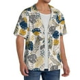 thumbnail image 4 of Xecao offers the Hawaiian Style for Men's Casual Short-sleeved Shirt, a button-up collared shirt with a pocket, perfect for beach vacations and yacht travel in the Small size., 4 of 7