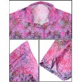 thumbnail image 4 of LA LEELA Hawaiian Shirts Womens Casual Summer Button Down Beach Party Blouse Shirt Collared Blouses Short Sleeve Vacation Dress Tee Shirts for Women M Floral, Autumn Pink, 4 of 5