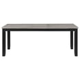 thumbnail image 2 of Maklaine Wood Rectangular Dining Table with Extension Leaf Gray and Black, 2 of 9