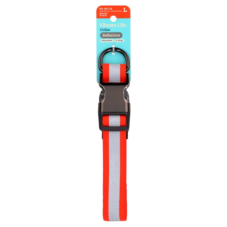 Vibrant Life Nylon Reflective Adjustable Dog Collar, Orange photo 8
