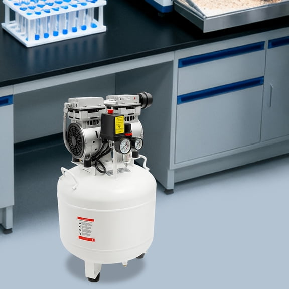 1 PCS White Air Compressor, Powerful Air Compressor, Oil-Free Air Compressor