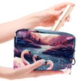 thumbnail image 4 of SwanCosmetic Storage Bag with Zipper, Printed Design, - PVCMakeup Organizer, Small Makeup Case, Travel Pouch Organizer, 4 of 6