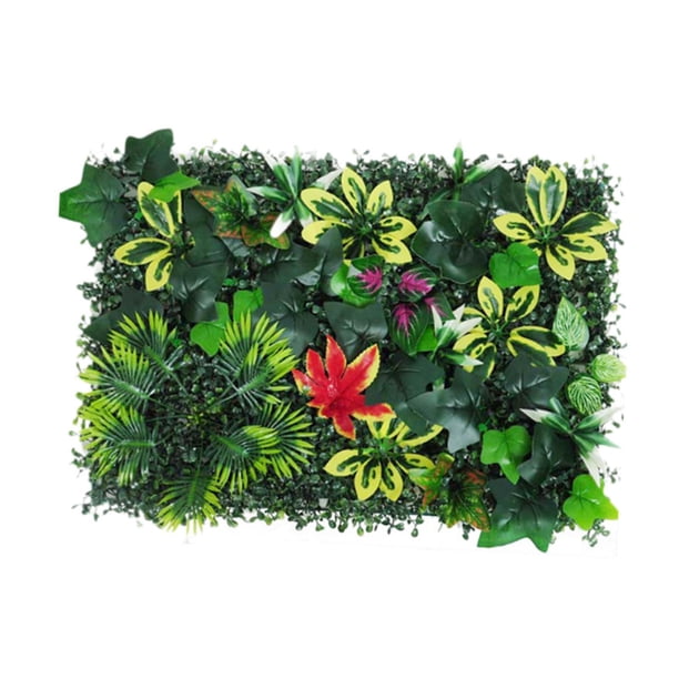 Panel de pared con plantas artificiales, fondo de vegetación falsa, protección solar, decorativo Estilo F