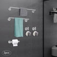 thumbnail image 5 of 10Pcs Silver Bathroom Accessories Set Wall-mounted Towel Bar Set Bathroom Kitchen Toilet Towel Bar Set, 5 of 21