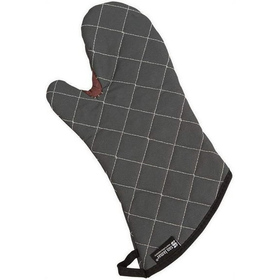 San Jamar 800FG17-BK BestGuard 17" Black Oven Mitt - Pair