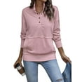 thumbnail image 4 of Liacowi Women Juniors Sweatshirt Stand Collar Long Sleeve Pullover Tops with Pockets Casual Streetwear for Teen, 4 of 7
