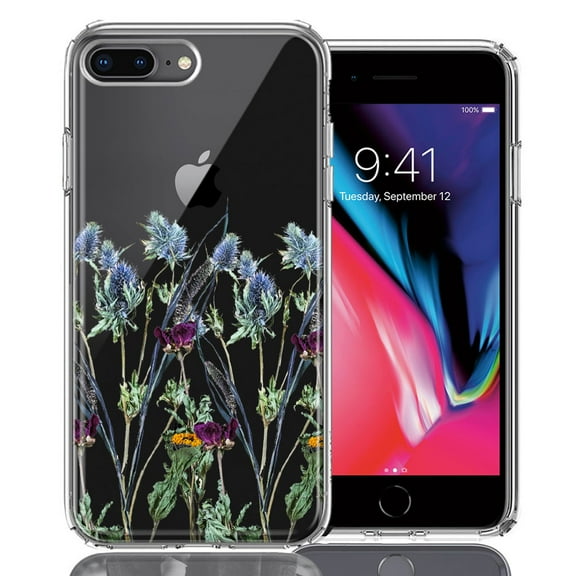 MUNDAZE For Apple iPhone 7/8 Plus Country Dried Flowers Design Double Layer Phone Case Cover