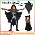 thumbnail image 2 of Juego De Cosplay De Murciélago De Vampiro Mono Negro Para Niños Niño Bruja Esqueleto Niñas Disfraz De Halloween Traje De Cuerpo De, 2 of 4