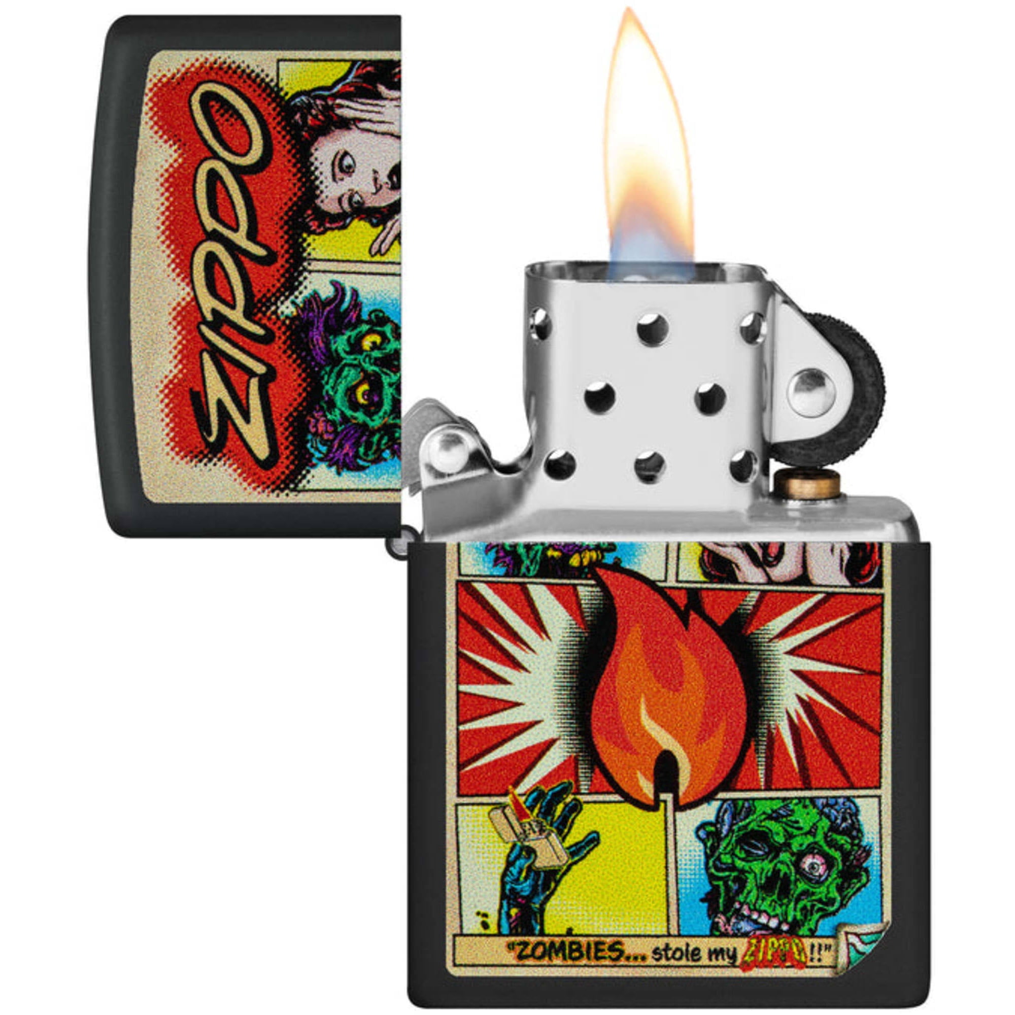 Zippo 46229 Comic Zombies Design Black Matte Windproof Lighter