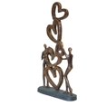 thumbnail image 2 of Sagebrook Home Polyresn 16.5" Couple avec Coeurs, Bronze, 2 of 2