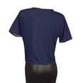 thumbnail image 6 of Front Twist Tops for Women Short Sleeve Crew Neck Crop Tee Shirt S-3X Plus Size Summer Casual Fashion Tshirts (2XL, Navy), 6 of 8