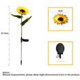 thumbnail image 2 of Luces solares de césped de simulación de girasol., 2 of 7