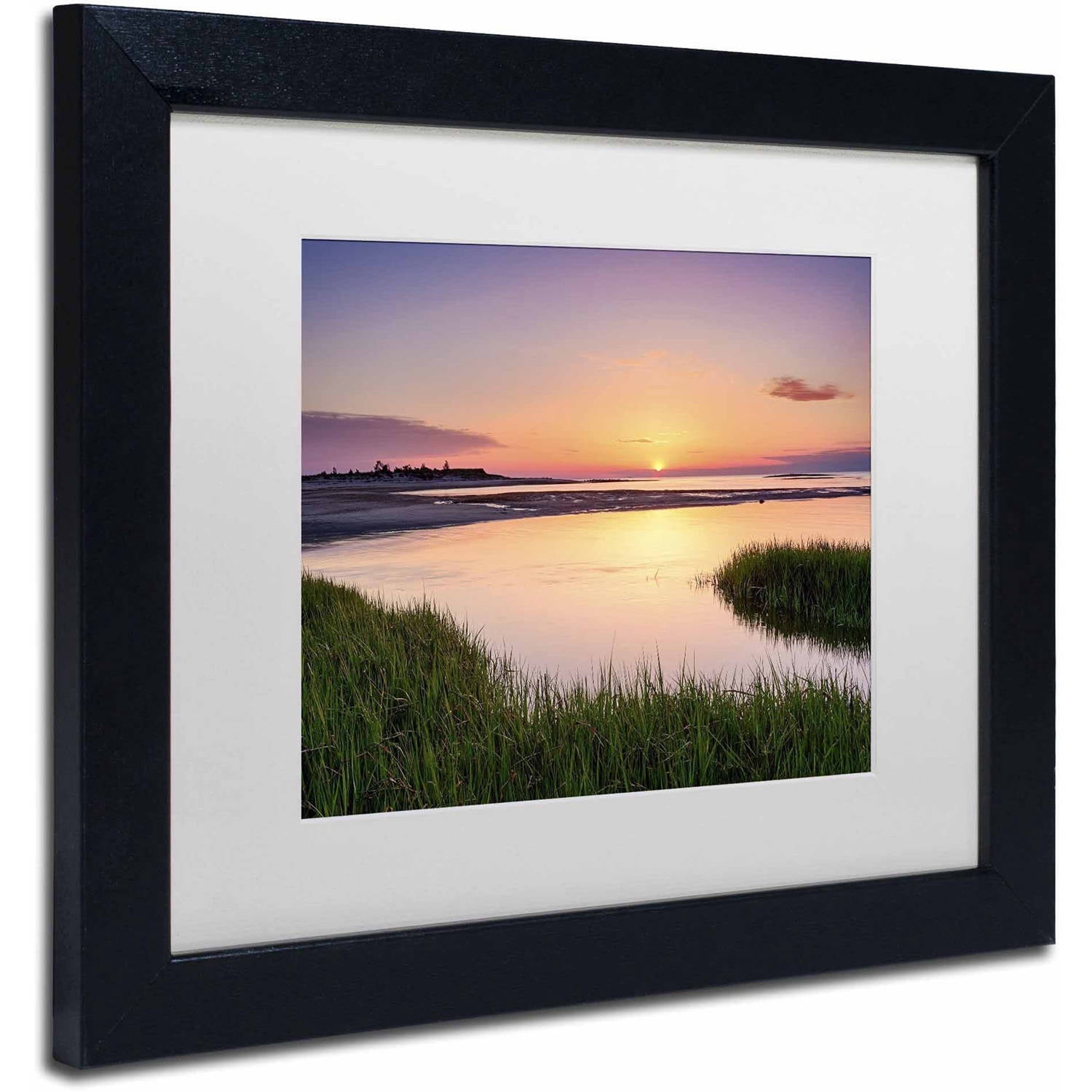 Trademark Fine Art 'Out to Sea' Canvas Art by Michael Blanchette Photography, White Matte, Black Frame