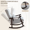 thumbnail image 2 of HARBOURSIDE Upholstered Rocking Chair with Fabric Padded Seat,Comfortable Rocker Solid Wood for Living Room, Gray, 2 of 9