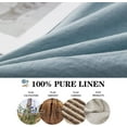 thumbnail image 2 of Simple&Opulence 100% Linen Duvet Cover Set, 3 Piece Belgian Flax Breathable Bedding, Queen Size 88''x92'' (1 Comforter Cover+2 Pillowshams) with Tie Closure Style,Dusty Blue, 2 of 6