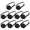10Pcs Amblyopia Correction Eye Patch Single-eye Sponge Blindfold with Adjustable Elastic Buckle for Adults and Kids Black