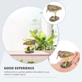 thumbnail image 3 of OULII Coffee Resin Bird Figurine Realistic Owl Statue for Garden Office Home Decor, 3 of 8