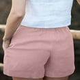 thumbnail image 5 of Juslio Women's Shorts Drawstring Solid Casual Pockets Loose Comfy Cotton Linen Shorts Women, 5 of 7