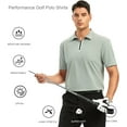 thumbnail image 4 of Alex Vando Mens Golf Shirt Moisture Wicking Quick-Dry Short Sleeve Casual Polo Shirts for Men, 4 of 6