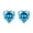 Blue, variant on Women's Copper Dainty Heart Cubic Zirconia Stud Earrings Set for Women Red