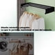 thumbnail image 2 of Soportes Tendederos (Negro, 80cm) Plegable con Mango, Tendedero de Acero Inoxidable de Pared para Interiores con 5 Varillas de Secado Capacidad de Carga 45 KG para Dormitorios Baño Lavandería Balcón, 2 of 7
