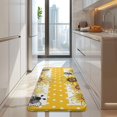 thumbnail image 4 of Yellow Dot Sunflower Bee Pattern Kitchen Rug Mat,Kitchen Runner Rugs Non Skid Washable,Decorative Kitchen Floor Mats for Kitchen,Sink,Laundry,17"x47.2", 4 of 7