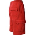thumbnail image 4 of Ma Croix Men's Comfort Fleece Cargo Sweat Shorts with Drawstring, 4 of 5