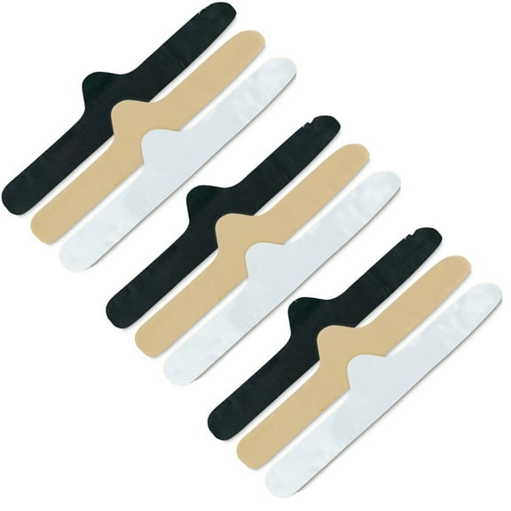 More of Me to Love Bamboo-Cotton Bra Liner – Black, Beige, White, 9-Pack, Large