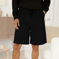 thumbnail image 3 of KeShDi Running Shorts Men's Shorts Drawstring Elastic Waistband Slanted Pockets Black S, 3 of 9
