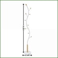 thumbnail image 6 of Coat Racks, Modern White Metal Standing Coat Rack with 9 Oak Hooks | White | Wood, 6 of 6